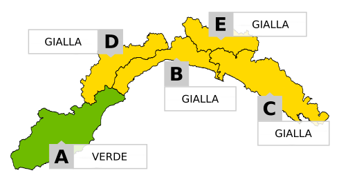 Maltempo in arrivo, allerta gialla sul savonese