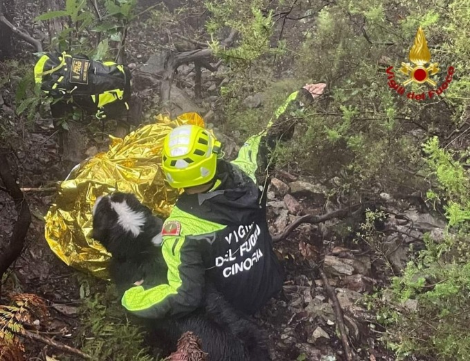 Cercatore di funghi ritrovato ad Arenzano grazie al cane di un vigile del fuoco imperiese