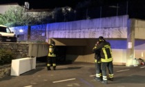 Incendio in un parcheggio interrato