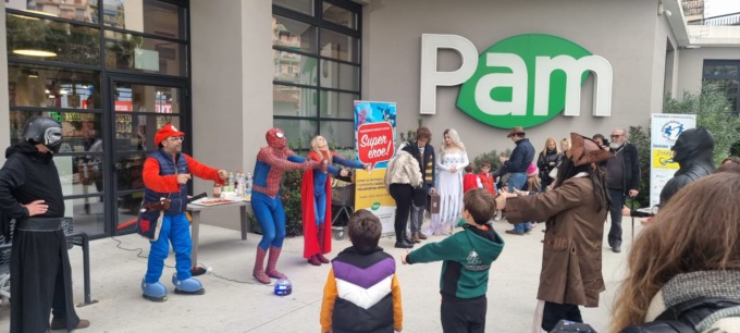 Festa per bambini al Pam di via Pietro Agosti