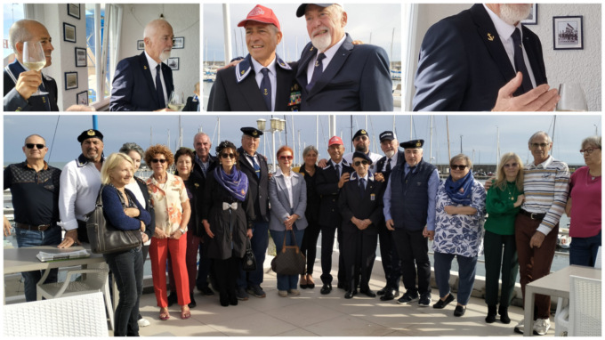 Stretta di mano tra Anmi Sanremo e i marinai francesi