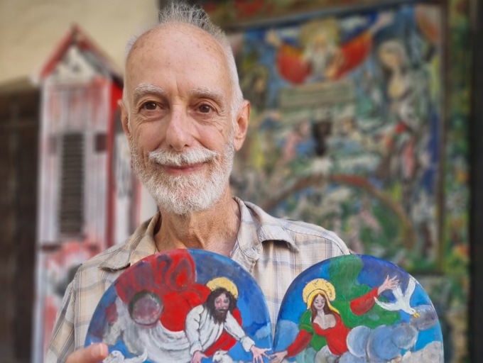 L’artista sanremese Roberto Anfossi dipinge per Unicef Germania