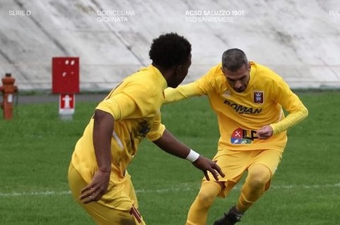 La Sanremese pareggia con il Saluzzo grazie a un autogol