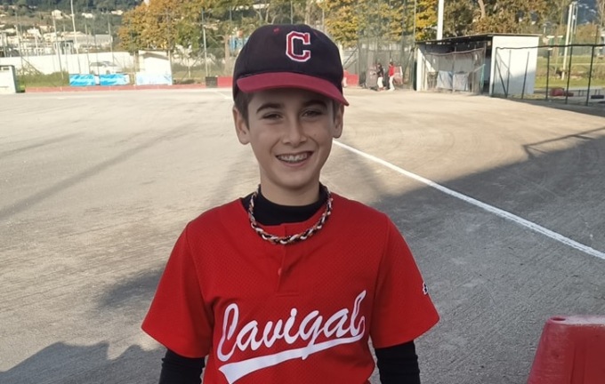 Giovane promessa del baseball sanremese Diego Miretti premiato a Nizza