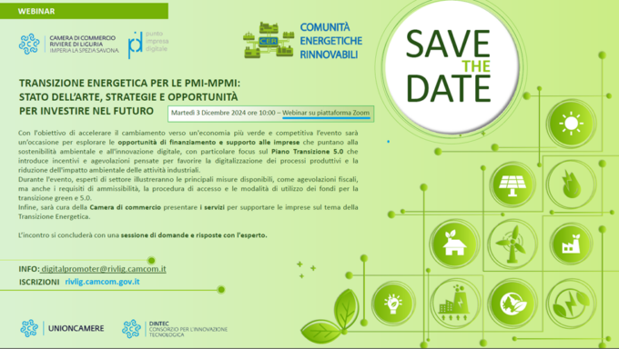 Ciclo di webinar gratuiti della Camera di Commercio Riviere di Liguria