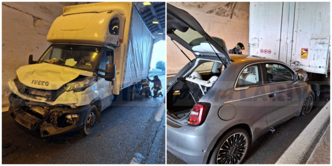Schianto tra due auto e un furgone in galleria sull’A10, il bilancio è di 3 feriti