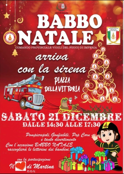 Babbo Natale “Arriva con la sirena”