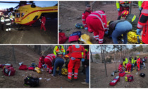 Mobilitazione di soccorsi per un giovane caduto in motocross