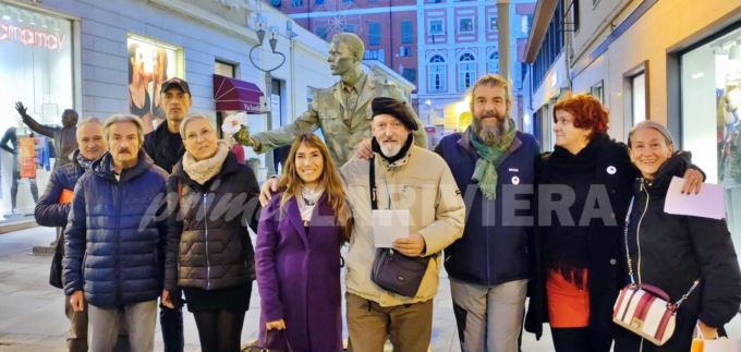 Partito da Sanremo il tour della statua del Disertore
