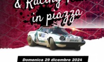 Auto storiche in piazza Colombo con il Riviera Historic & Racing Team