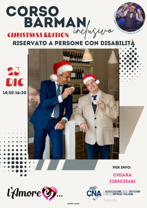 Concluso il “Corso Barman Inclusivo Christmas Edition”