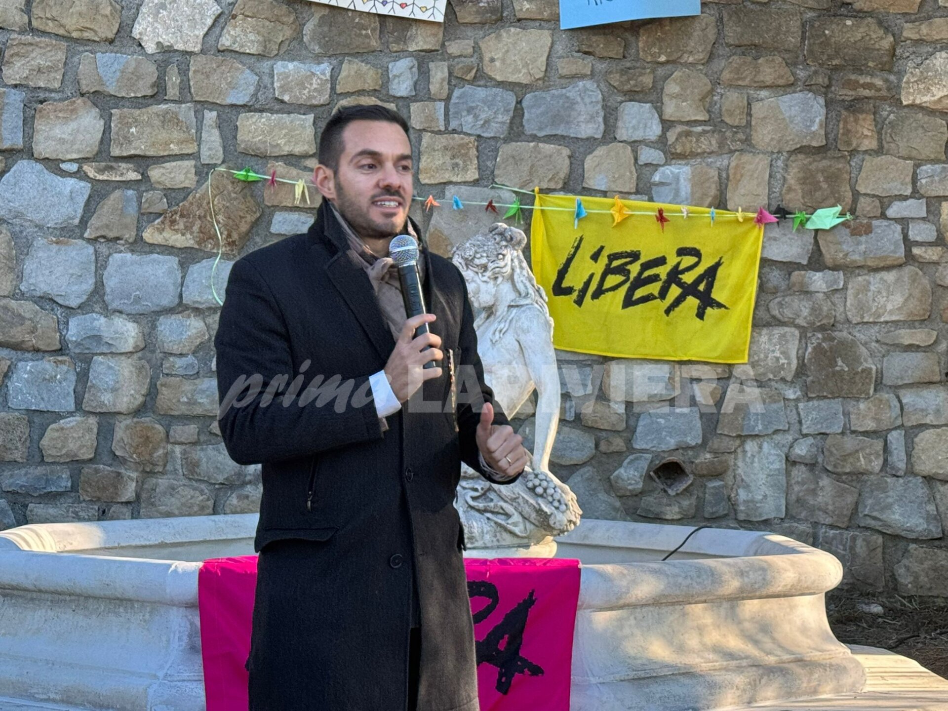 inaugurazione fontana per dodò villa pellegrino mafia 'ndrangheta Luca Traversa