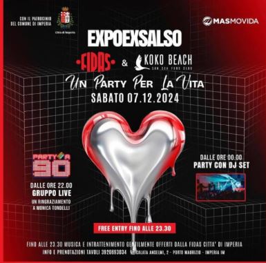 “Un Party per la Vita: musica e solidarietà a Imperia il 7 dicembre”