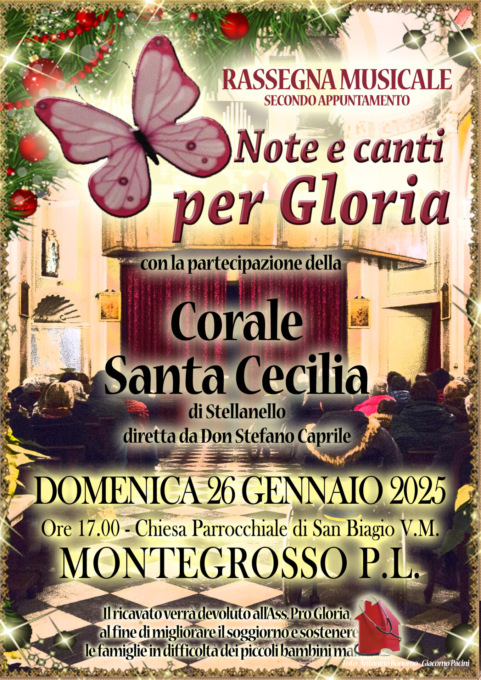 Montegrosso Pian Latte si prepara a “Note e Canti per Gloria”