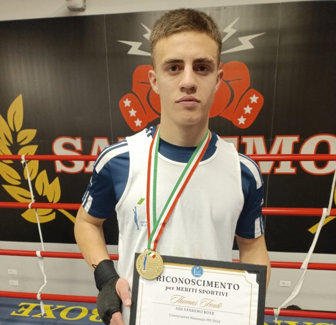 Il pugile sanremese Thomas Fontò premiato per meriti sportivi