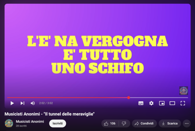 Il Tunnel del Tenda diventa il topic di una ballata satirica su YouTube