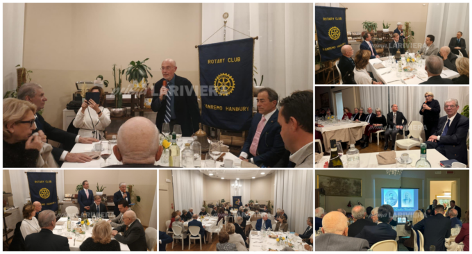 La famiglia Vacchino tra gli ospiti di una serata del Rotary Sanremo Hanbury