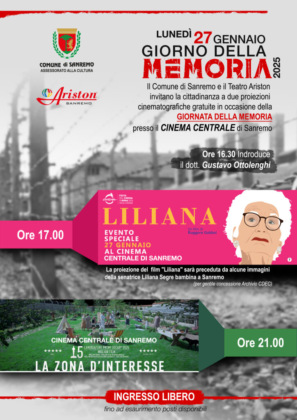 Giorno della Memoria, gli eventi a Sanremo