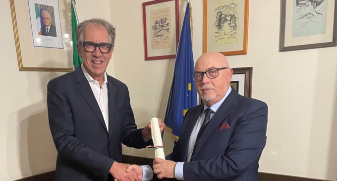 Consegnato diploma da Cavaliere all’ex sindaco Biancheri