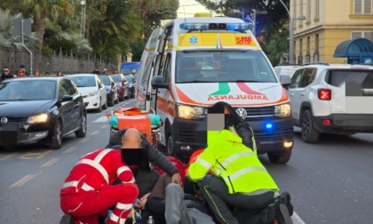 Donna travolta da scooter a Sanremo