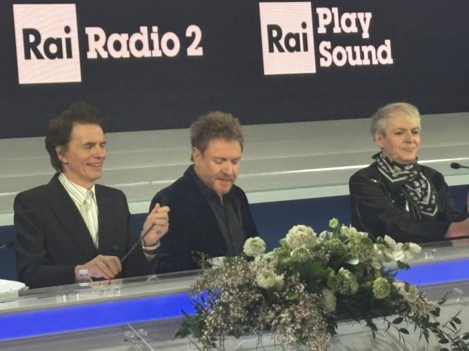 I Duran Duran arrivano in Sala Stampa: “Ma Pippo Bello lavora ancora?”