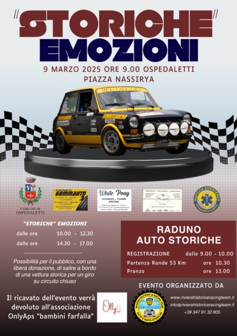 La Riviera Historic & Racing Team debutta con un evento solidale