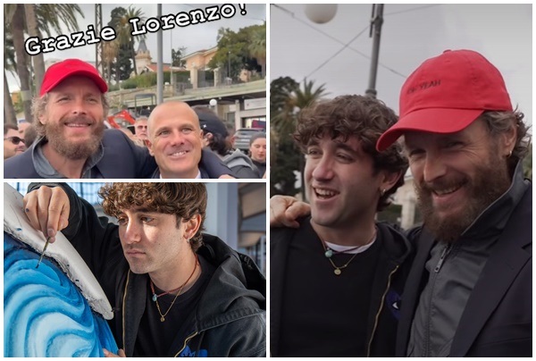 Jovanotti sull’Imperatrice per firmare l’opera di Greg Goya
