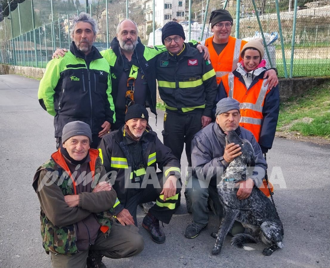 1 ritrovamento ricerche cane meticcio disperso colle melosa vigili del fuoco_03