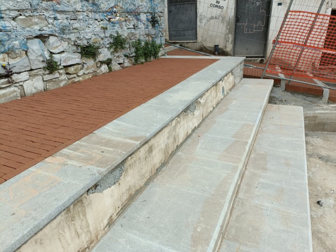 Pigna, terminati nuova pavimentazione in piazza Santa Brigida