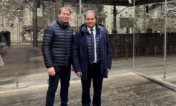 L’assessore Luca Lombardi in visita a Dolceacqua