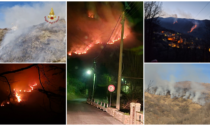 Vasto incendio a Tavole: elicottero e Canadair in azione nell'entroterra di Imperia