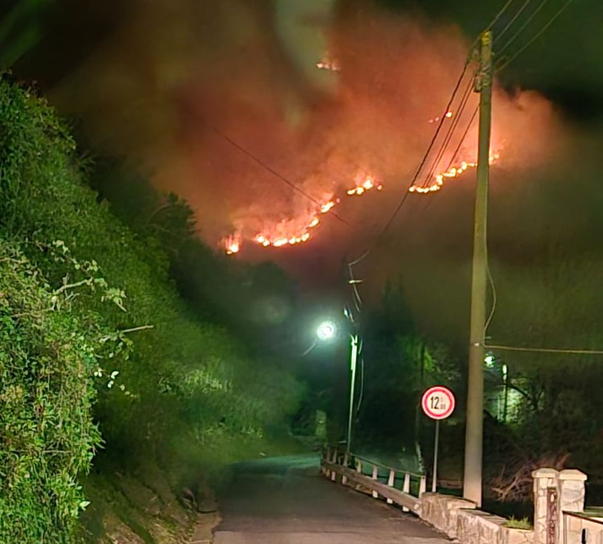 incendio tavole san bernardo di conio 4 marzo 2025