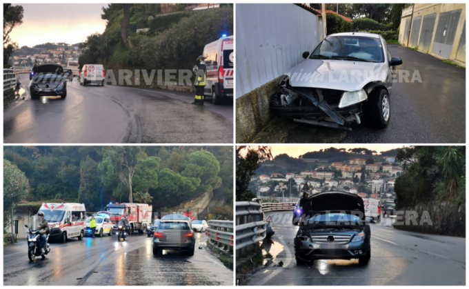 Schianto tra due auto sull’Aurelia tra San Lorenzo e Imperia