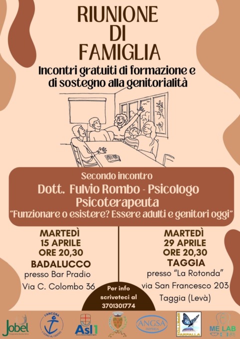“Riunione di Famiglia”: incontri gratuiti di formazione e sostegno alla genitorialità