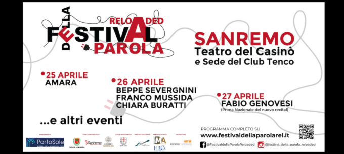 Festival della Parola Reloaded a Sanremo, il programma