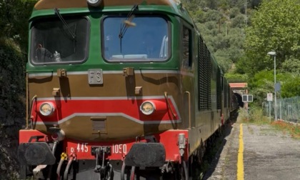 Gli assessori Scajola e Lombardi a bordo del Treno delle Meraviglie