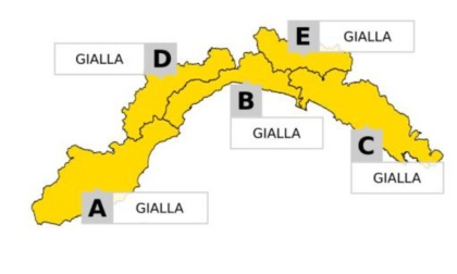 Pioggia in arrivo, allerta gialla su tutta la Liguria
