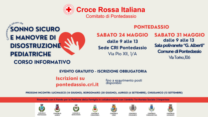 Corso di disostruzione pediatrica e sonno sicuro alla CRI