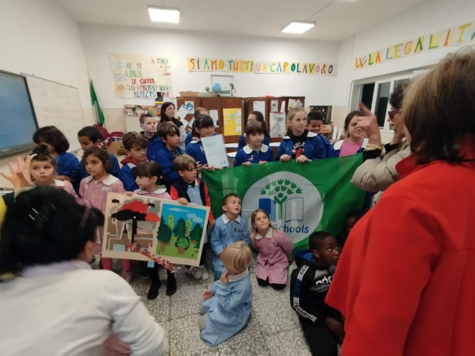 Bimbi di Triora ottengono la Bandiera Verde