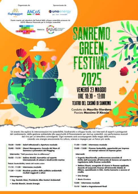 Sanremo Green Festival 2025: dove ambiente ed economia si incontrano per costruire il futuro