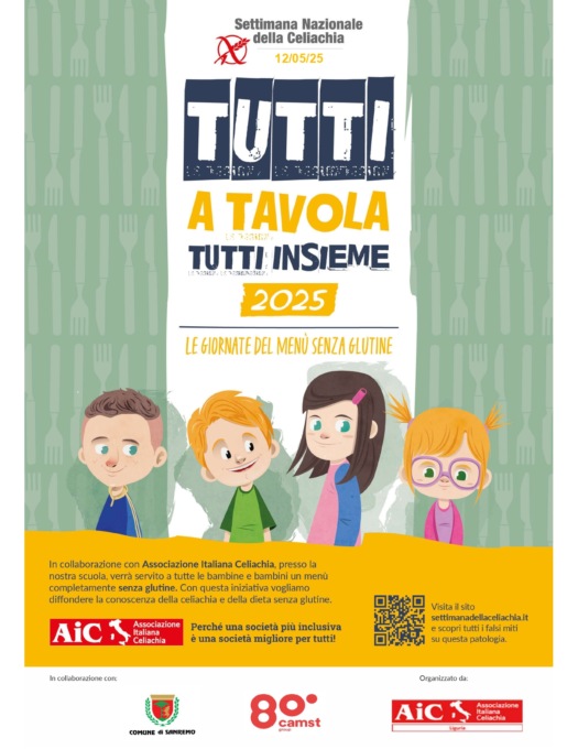 Settimana della Celiachia, lunedì menù speciale nelle mense scolastiche