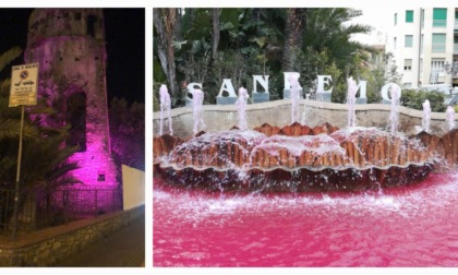 Torre saracena e zampillo si tingono di magenta per la giornata mondiale sulle patologie eosinofile