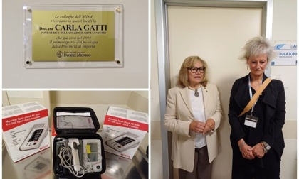 Una targa (e tre nuovi monitor) all'Ospedale Borea in memoria della dottoressa Carla Gatti