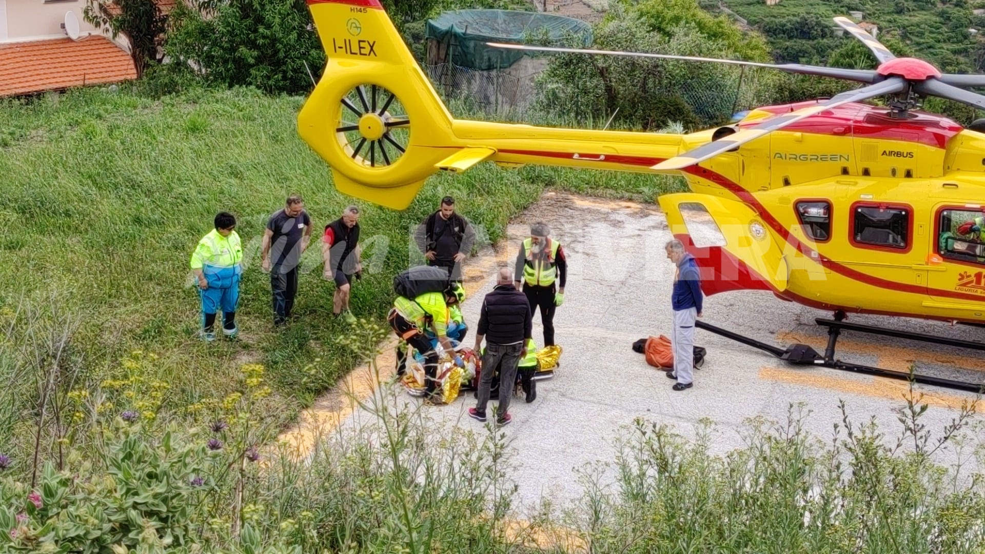 incidente via gabriele d'annunzio vasche irrigue caduto