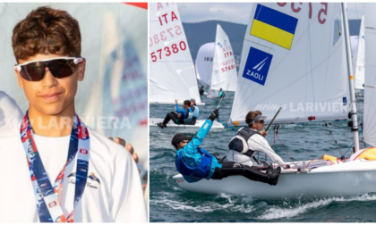 Il velista Elia Federico, 15 anni, primo ventimigliese al World Championship per la 420