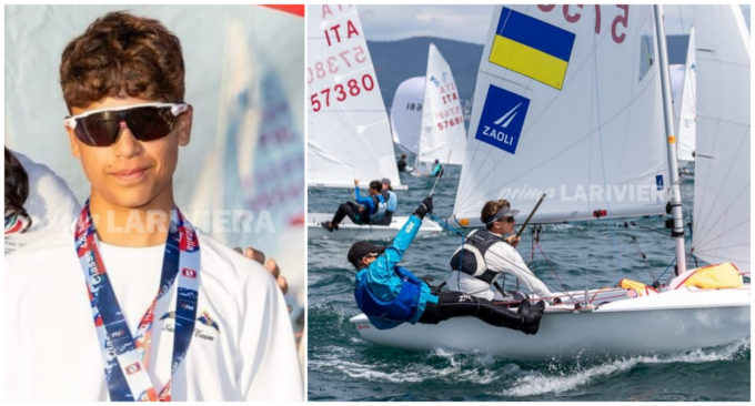 Il velista Elia Federico, 15 anni, primo ventimigliese al World Championship per la 420