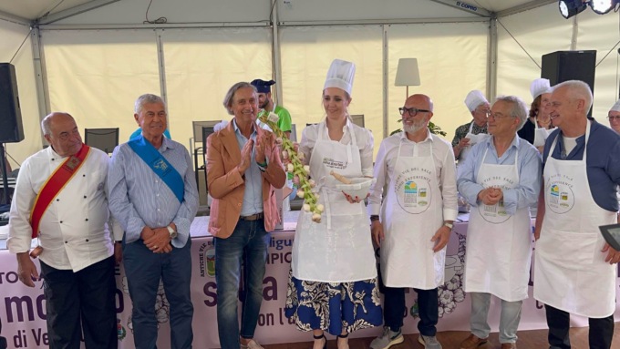Marta Ardissone vince la tappa del  Campionato Nazionale di Salse al Mortaio con aglio di Vessalico