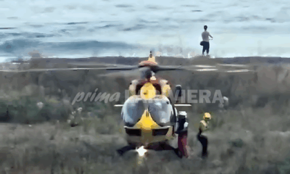 Malore a una bambina, Grifo atterra alla foce del Roya a Ventimiglia