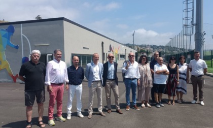 Taglio del nastro ufficiale per nuovi spogliaiatoi, campi di calcio e basket a Pian di Poma di Sanremo