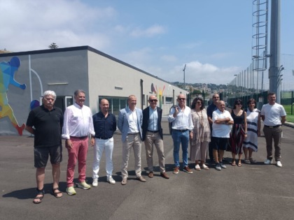 Taglio del nastro ufficiale per nuovi spogliatoi, campi di calcio e basket a Pian di Poma di Sanremo